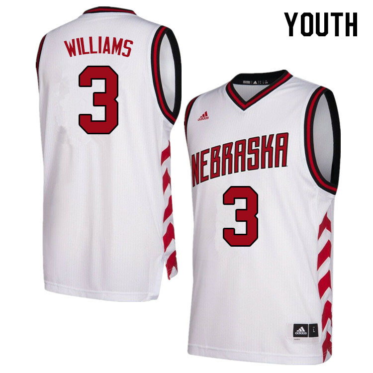 Youth #3 Brice Williams Nebraska Cornhuskers College Basketball Jerseys Stitched Sale-Hardwood